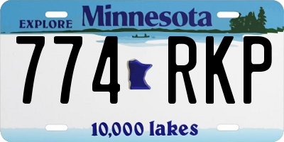 MN license plate 774RKP