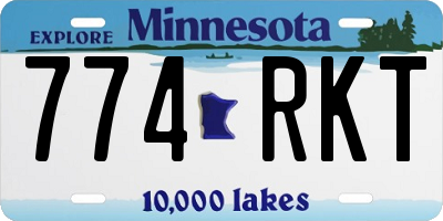 MN license plate 774RKT