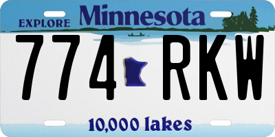 MN license plate 774RKW