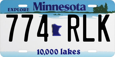 MN license plate 774RLK