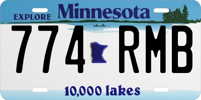 MN license plate 774RMB