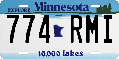 MN license plate 774RMI