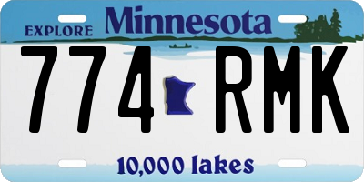MN license plate 774RMK