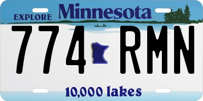 MN license plate 774RMN