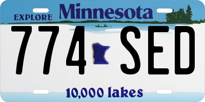 MN license plate 774SED