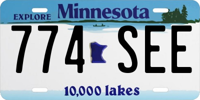 MN license plate 774SEE