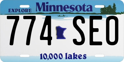 MN license plate 774SEO