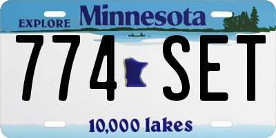 MN license plate 774SET