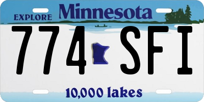 MN license plate 774SFI
