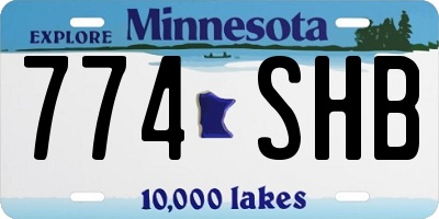 MN license plate 774SHB