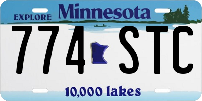 MN license plate 774STC