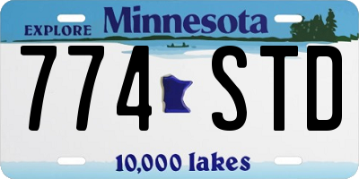 MN license plate 774STD