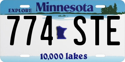 MN license plate 774STE