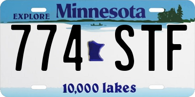 MN license plate 774STF