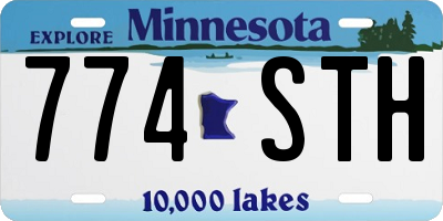 MN license plate 774STH