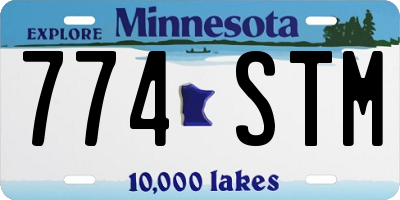 MN license plate 774STM
