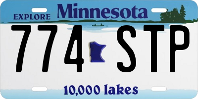 MN license plate 774STP
