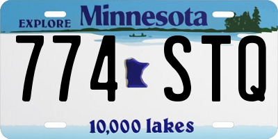 MN license plate 774STQ