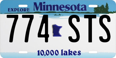 MN license plate 774STS