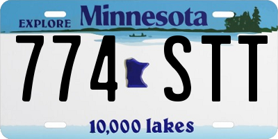 MN license plate 774STT