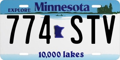 MN license plate 774STV