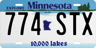MN license plate 774STX