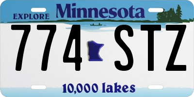 MN license plate 774STZ