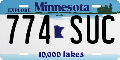 MN license plate 774SUC