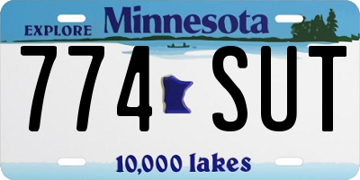 MN license plate 774SUT