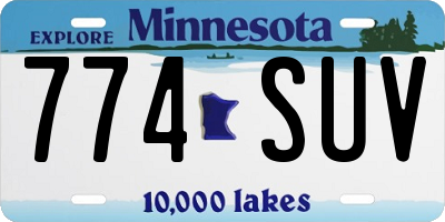 MN license plate 774SUV