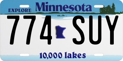 MN license plate 774SUY