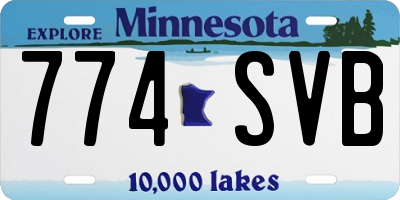 MN license plate 774SVB