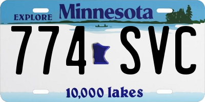 MN license plate 774SVC