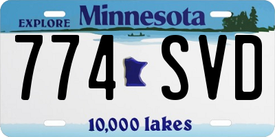 MN license plate 774SVD