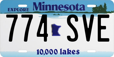 MN license plate 774SVE