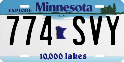 MN license plate 774SVY