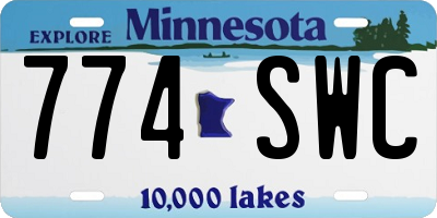 MN license plate 774SWC