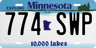 MN license plate 774SWP
