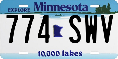 MN license plate 774SWV