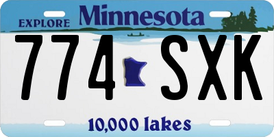 MN license plate 774SXK
