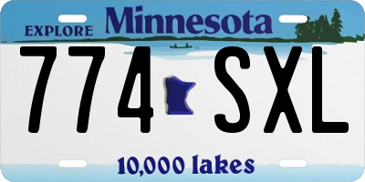 MN license plate 774SXL