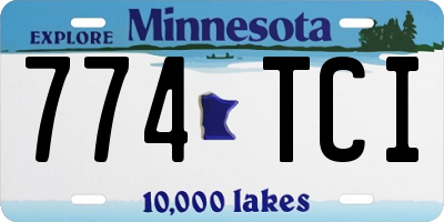 MN license plate 774TCI