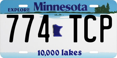 MN license plate 774TCP