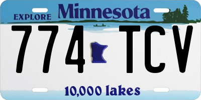 MN license plate 774TCV