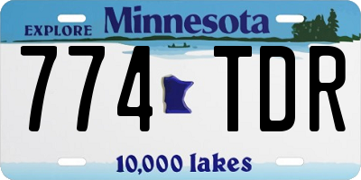 MN license plate 774TDR