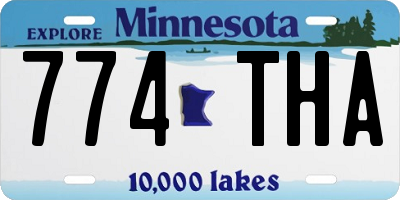 MN license plate 774THA