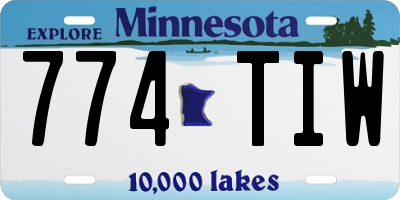 MN license plate 774TIW