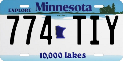MN license plate 774TIY