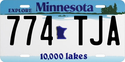 MN license plate 774TJA