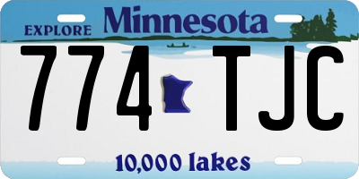 MN license plate 774TJC